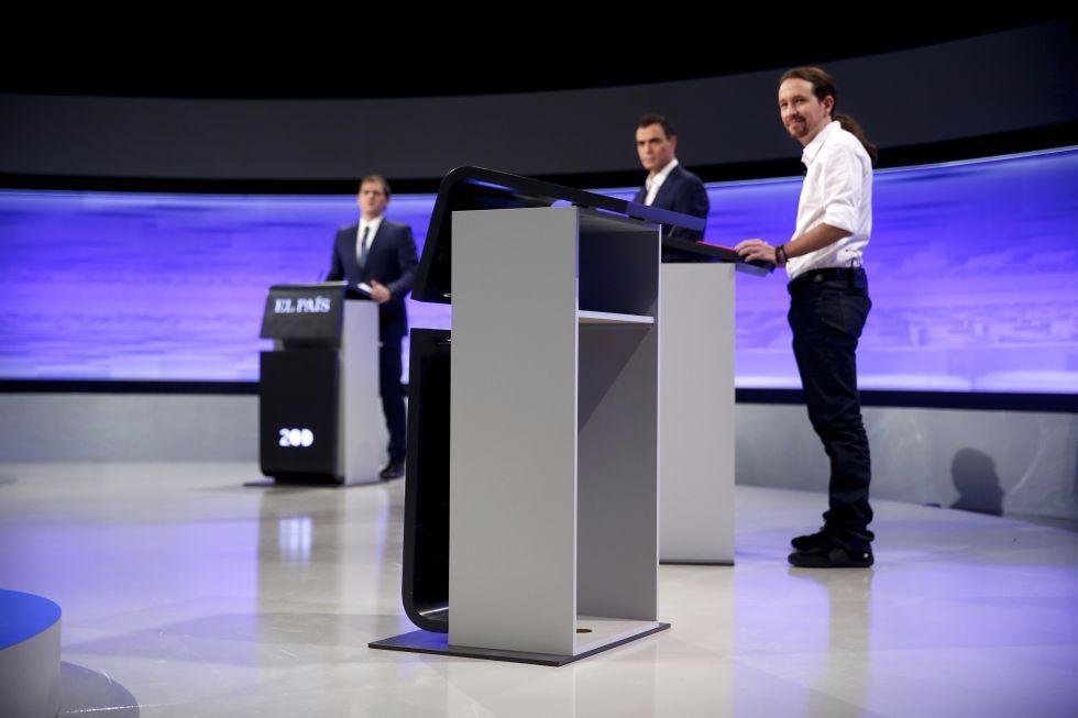 Debat electoral entre Rivera, Sánchez i Iglesias / El País